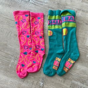 Two pairs of softball socks! Girls long socks!
